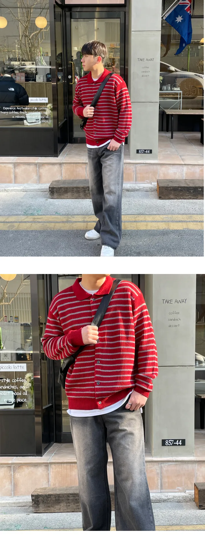 [남녀공용/봄신상🌸] 단가라 버튼 카라 가디건 (5col) 상세 이미지 12