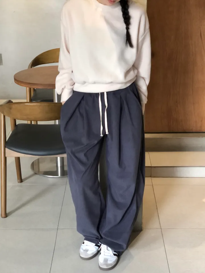 [데일리/*핏보장*] 코듀로이 골덴 핀턱 밴딩 팬츠 - 7colors (맞주름 허리 밴딩 와이드팬츠 롱다리핏 골반보장) 상세 이미지 57