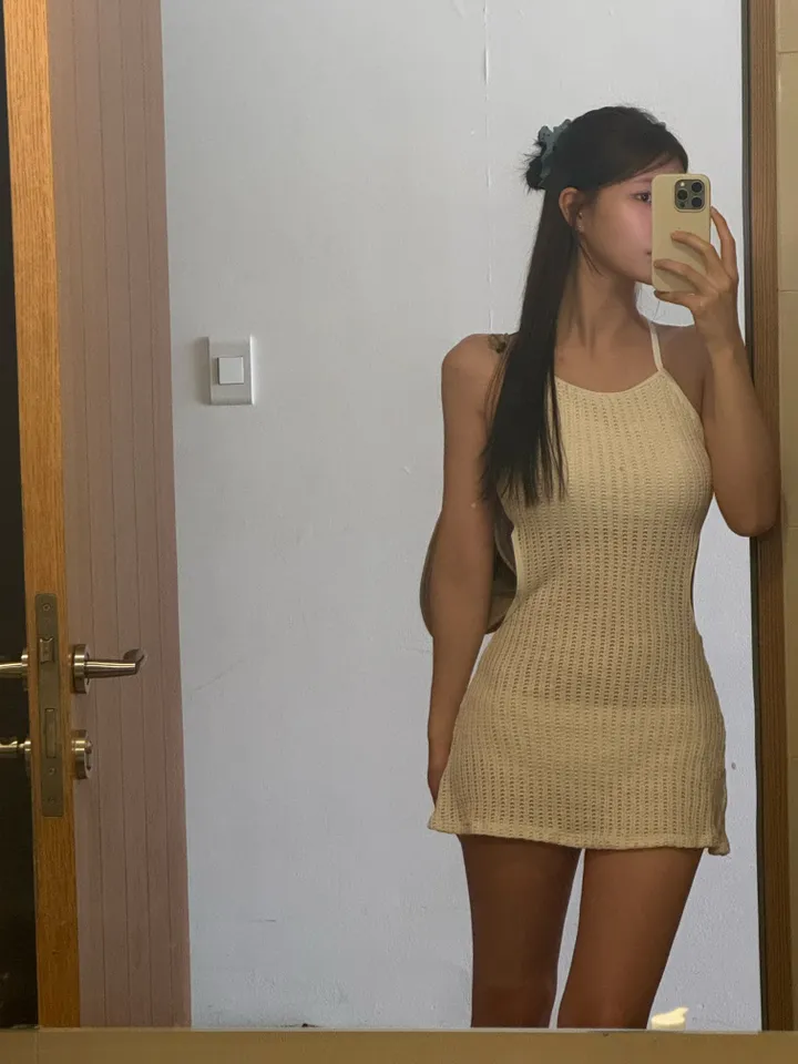 [러블리/컬러맛집] 캔디 트임 홀터넥 원피스 니트 모노키니 상세 이미지 2