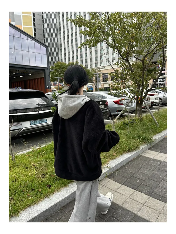 [당일배송][양털/뽀글이]후드 플리스 투웨이 겨울 따뜻한 데일리 점퍼 3color 묶음할인중 상세 이미지 78