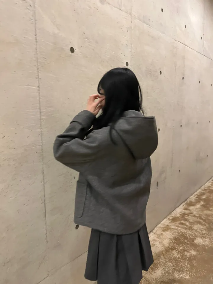 (하프버전출시)후드 떡볶이 숏 코트 자켓 누빔안감 상세 이미지 17