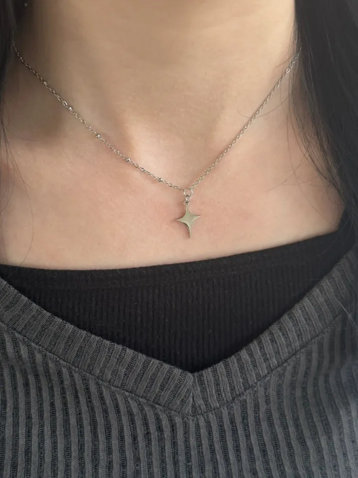 [🖤오늘출발🖤/써지컬] 언밸 체인 별 스파크 목걸이 데일리 상세 이미지 2