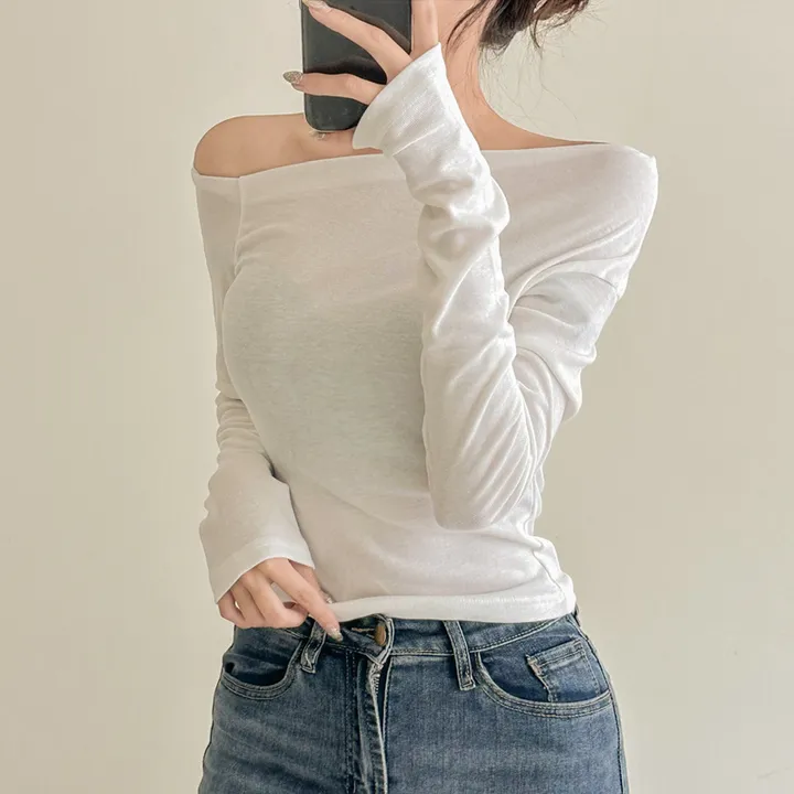 제니 원숄도 오픈 원오프숄더 스핀 티셔츠 러블리 상세 이미지 22
