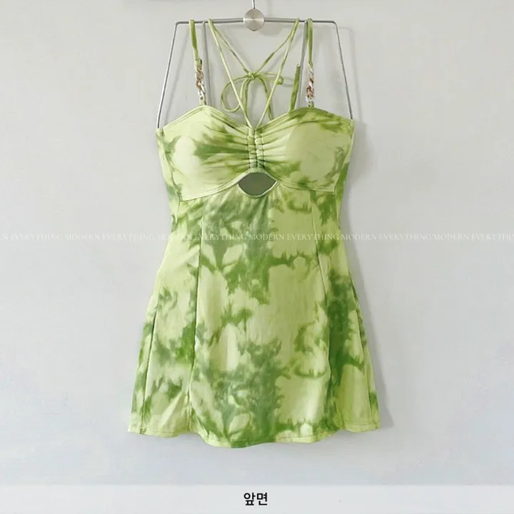 💚어디서샀어?/M-XL 나염 트임 원피스 비키니 모노키니 휴양지 호캉스 호텔 유교걸 빅사이즈 커버업 치마 스커트 수영복 상세 이미지 60