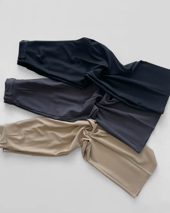[4계절템/숏,롱/~2XL] 올리브유 메가 통 와이드 더블 핀턱 사계절 슬랙스 상세 이미지 38