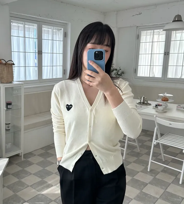 하트 가디건 브이넥 데일리 빠른출고 4color 상세 이미지 22