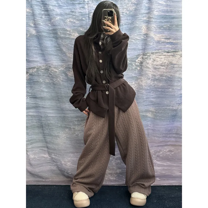 누빔🌡️[UNISEX/소장추천!]퀼트 블랭킷 웜업 케이블 포인트 윈터 루즈 와이드 트레이닝 팬츠(4color/5-7일 여유주문) 상세 이미지 35