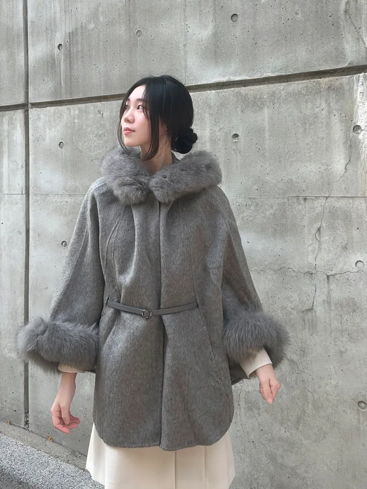 [MADE/호주울100% 폭스100%]3color 폭스퍼 탈부착 케이프 코트/ 저퀄리티 비교 불가!! 상세 이미지 23
