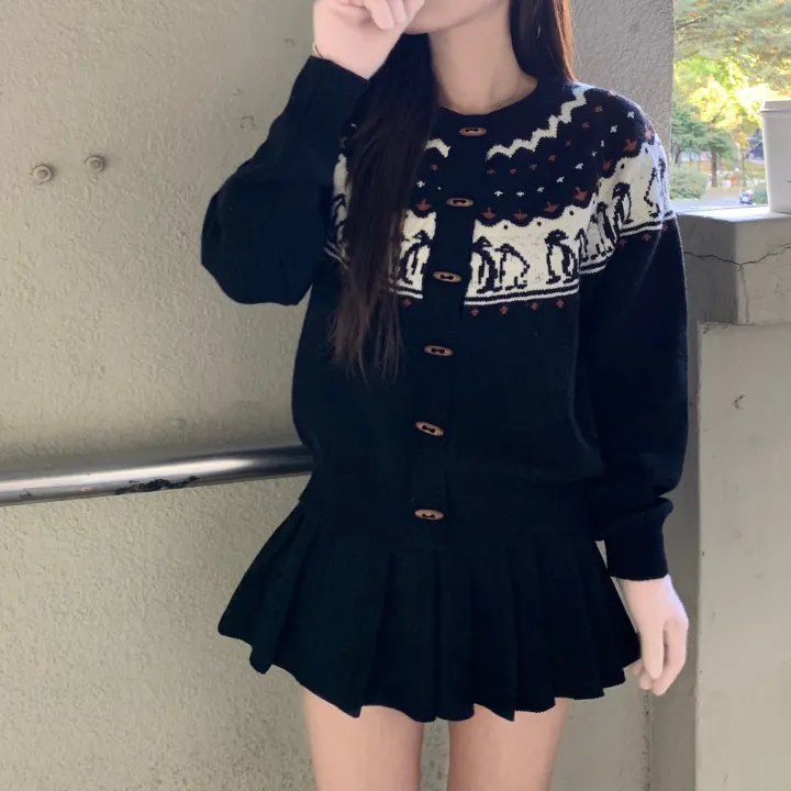 🚀당일출고🚀[⛄️떡볶이단추/왕따뜻🔥/도톰/노르딕]노르딕가디건 겨울니트 떡볶이가디건 노르딕니트 도톰가디건 겨울니트 겨울가디건 크리스마스니트 상세 이미지 15