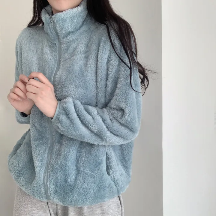 당일발송❤‍🔥[포근해☁️] 뭉게뭉게 구름이 빅사이즈 오버핏 양털 후리스 집업 가디건 (남녀공용/커플집업) 상세 이미지 13