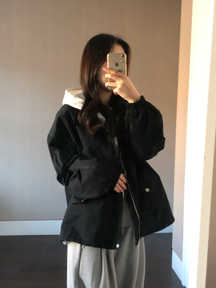 [최저가보장/후드탈부착!] 루즈핏 후드 레이어드 야상 점퍼 누빔 안감있음 -2colo 상세 이미지 27