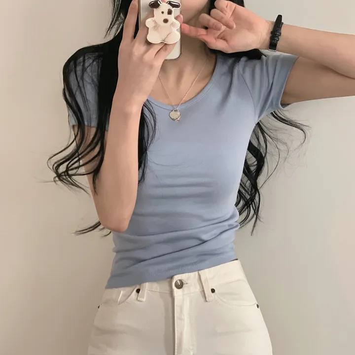 [1+1추가할인🤍/13컬러] 데일리 기본 유넥 반팔티 상세 이미지 22