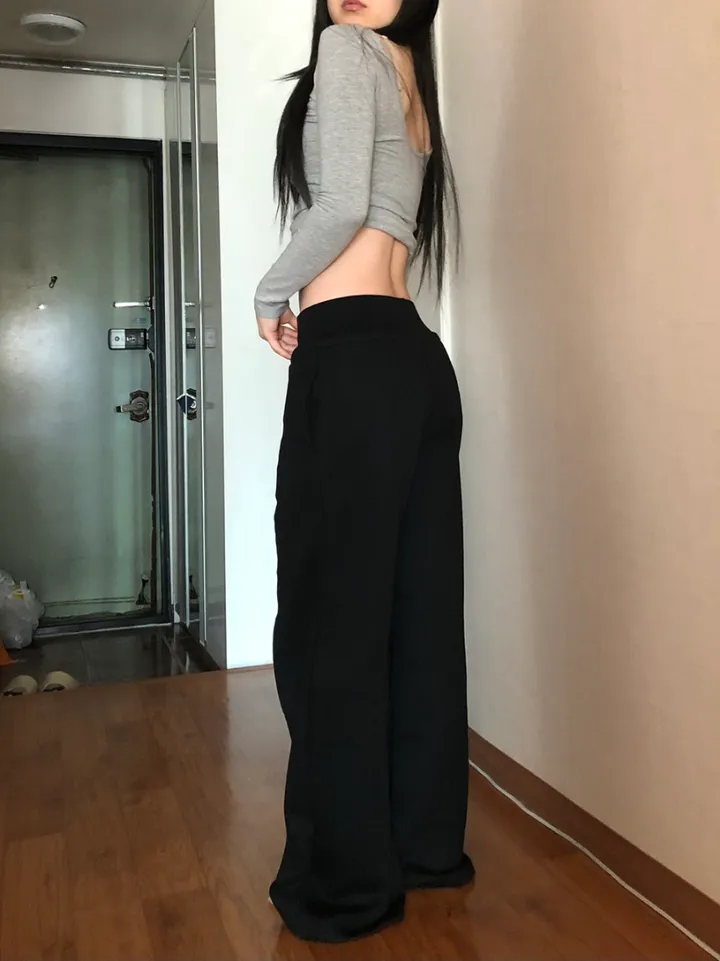 (골넓핏❤️‍🔥/~2XL/2col)코르셋 골반뽕 밴딩 와이드 트레이닝팬츠 상세 이미지 28