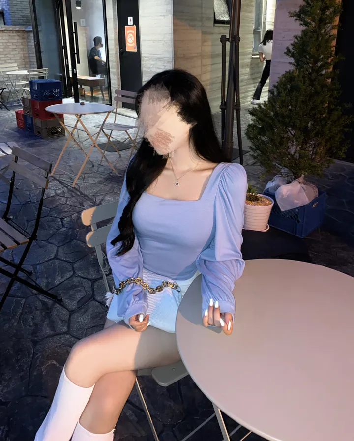 [내가 찾던 그 핏!/ -3kg보장] 4컬러 증명사진룩 군살쏙 셔링 스퀘어넥 퍼프 벌룬 긴팔 티셔츠 가을히트 청순 여리 쫀쫀 기본 베이직 이너티 상세 이미지 17