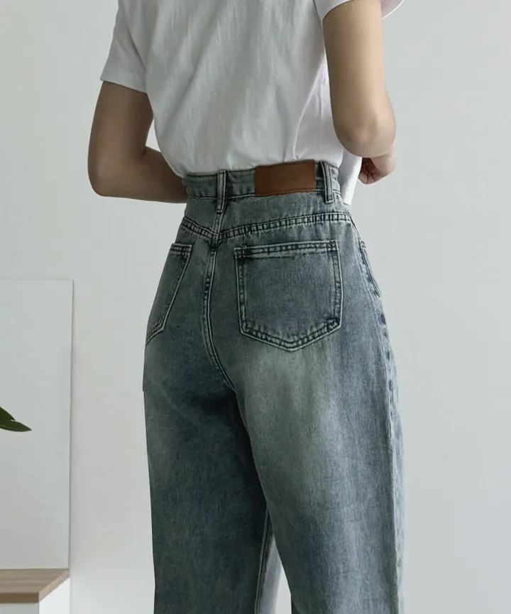 [3단기장/~2XL/6color/핫아이템]노수선와이드기획데님팬츠 상세 이미지 8