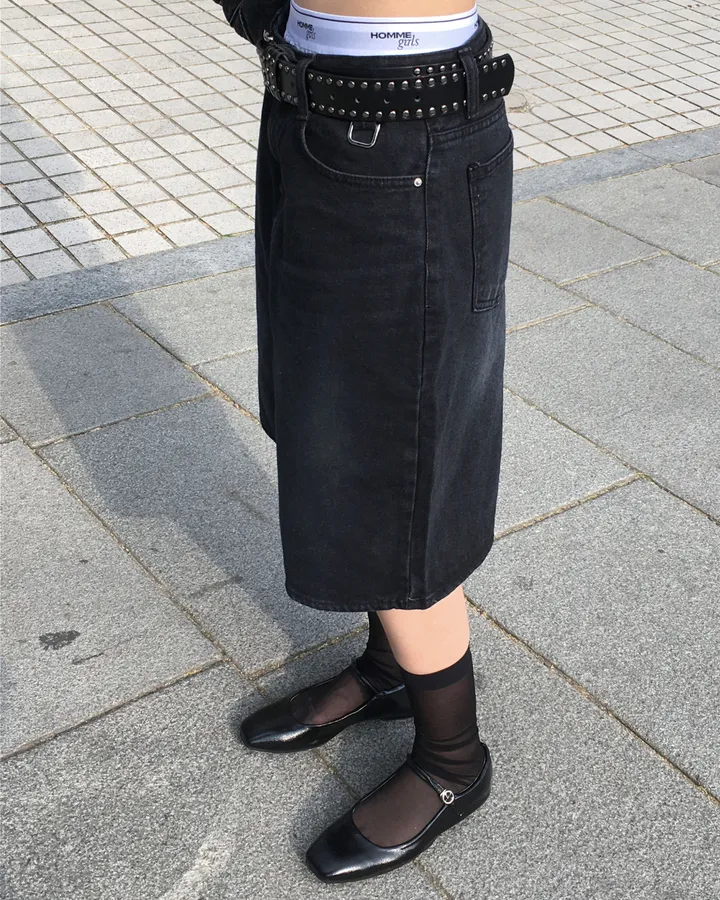 D ring bermuda denim pants 상세 이미지 4