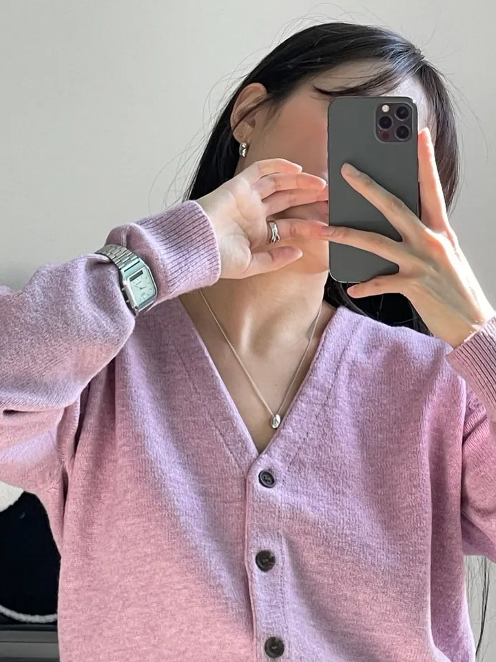 원가파괴❤️‍🔥최저가[고퀄리티/봄신상/실물보장]시엘울가디건 루즈핏 브이넥 긴팔 울가디건 봄 포근 루즈 기본 데일리 베이직 출근룩 기본템 봄가디건 상세 이미지 16