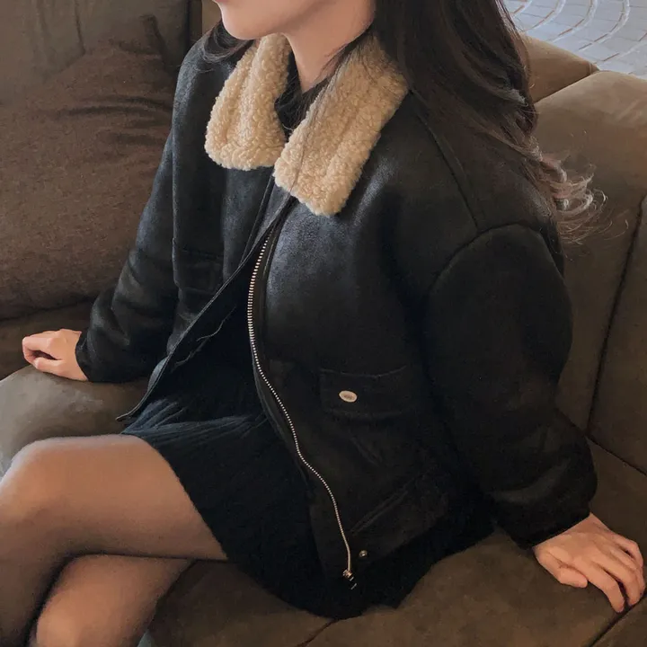[양털안감🖤/겨울무스탕]고급빈티지무드, 소프트 스웨이드 양털 무스탕 점퍼 자켓 상세 이미지 20