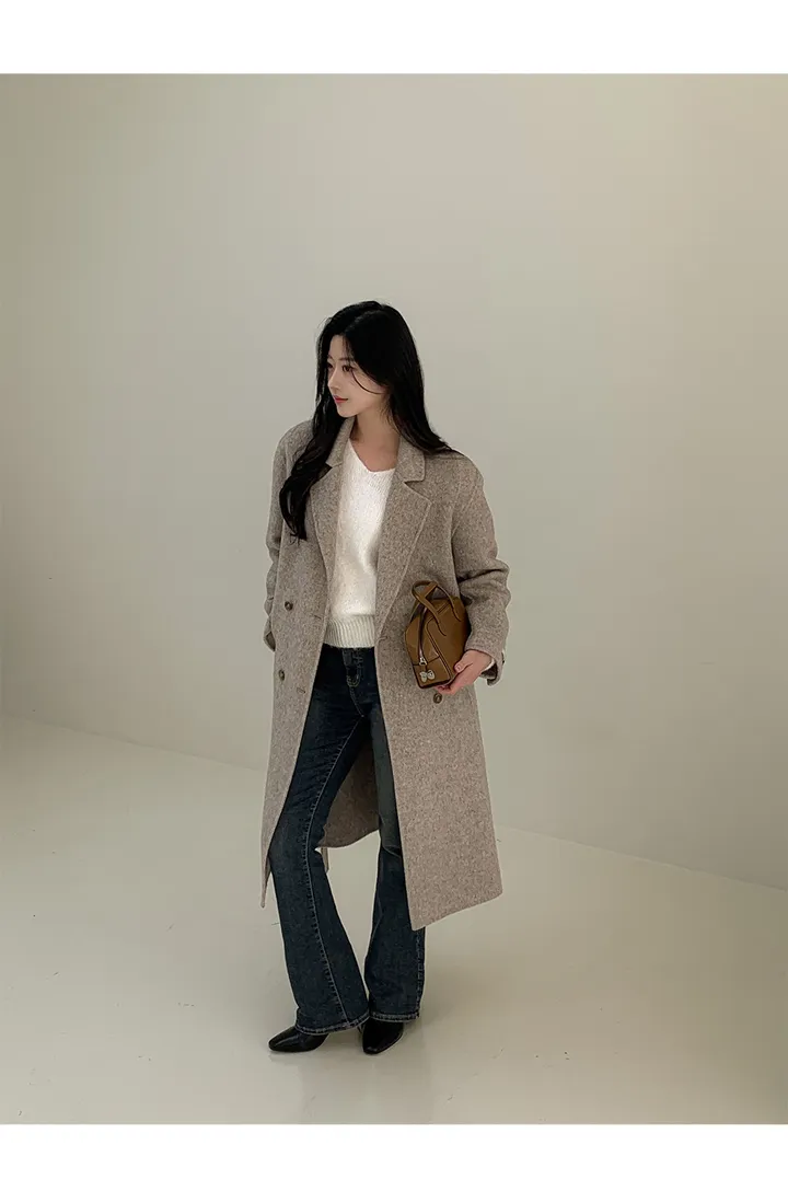 [자체제작/1만장돌파!/S-L] 브랜던 프리미엄 더블 울 핸드메이드 롱 코트 상세 이미지 38