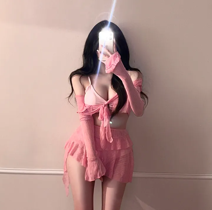 [최저가!!/리얼핏보장/4pcs] 여리 커버업 세트 섹시 글램 비키니 캉캉 스커트 + 크롭 리본 가디건 수영복 비치웨어 모노키니 휴양지룩 호캉스 바캉스룩 해외여행 청순 분위기 여신 상세 이미지 4