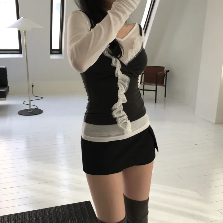 [*feminine🤍] 로제 레이스 랩 나시 lace sv - 3 color 상세 이미지 55