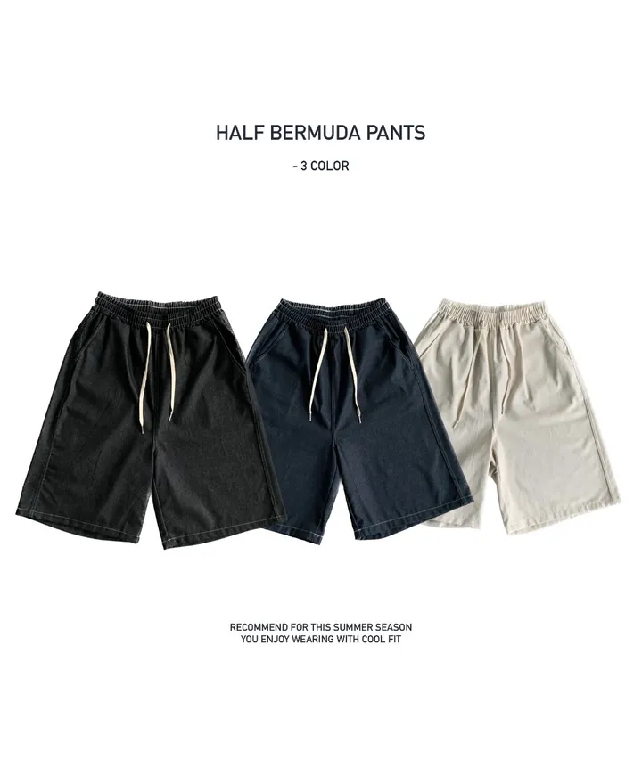 [*극찬핏]하프 생지 버뮤다 pt : half bermuda pants - 3 color 상세 이미지 48