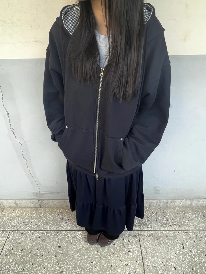 [귀여움🌀/고퀄] 체크 패치 후드집업 2 color 상세 이미지 8