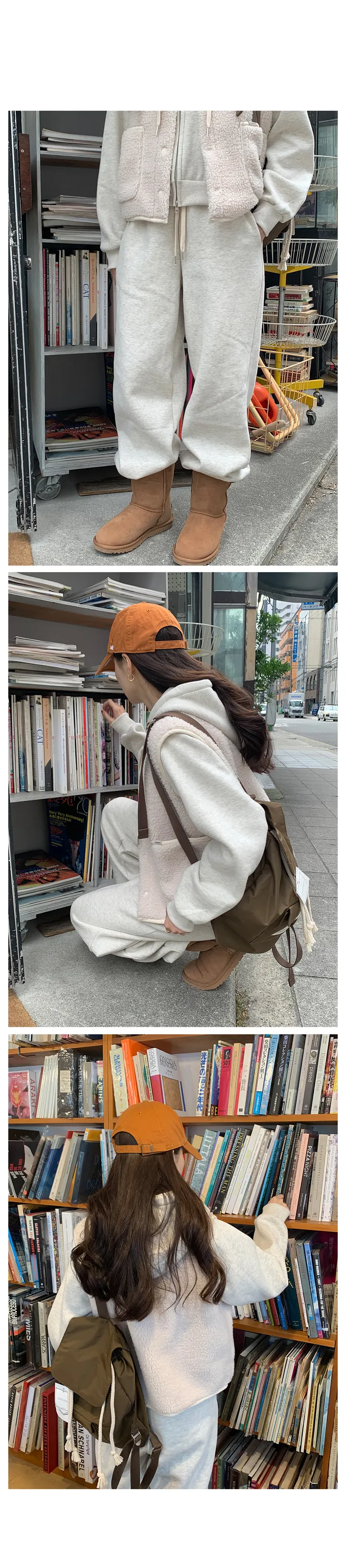 [RE:MOMENT/아이보리 당일발송] made. 포그 후리스 베스트 상세 이미지 13