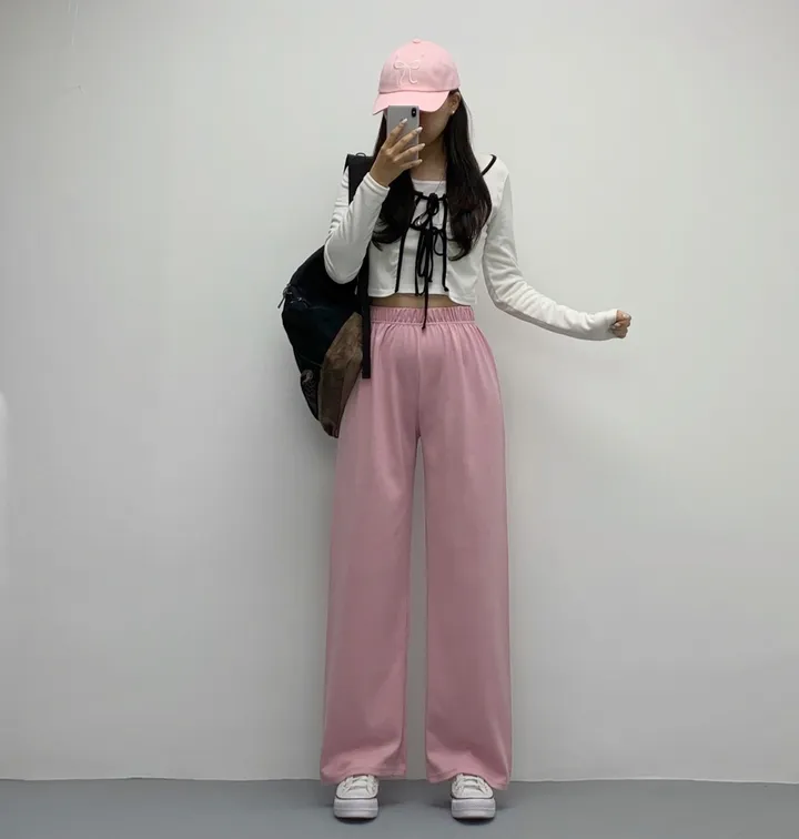 당일🚀[숏&롱/편한바지!] 드림 컬러 밴딩 롱 와이드팬츠 트레이닝팬츠 댄스복 여름팬츠 사계절팬츠 키작녀 키큰녀 (7Col) 상세 이미지 24
