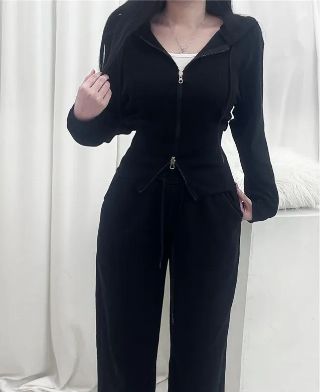 [데일리/허리잘록🤍] 투웨이 세미크롭 후드집업 - 2color 상세 이미지 5