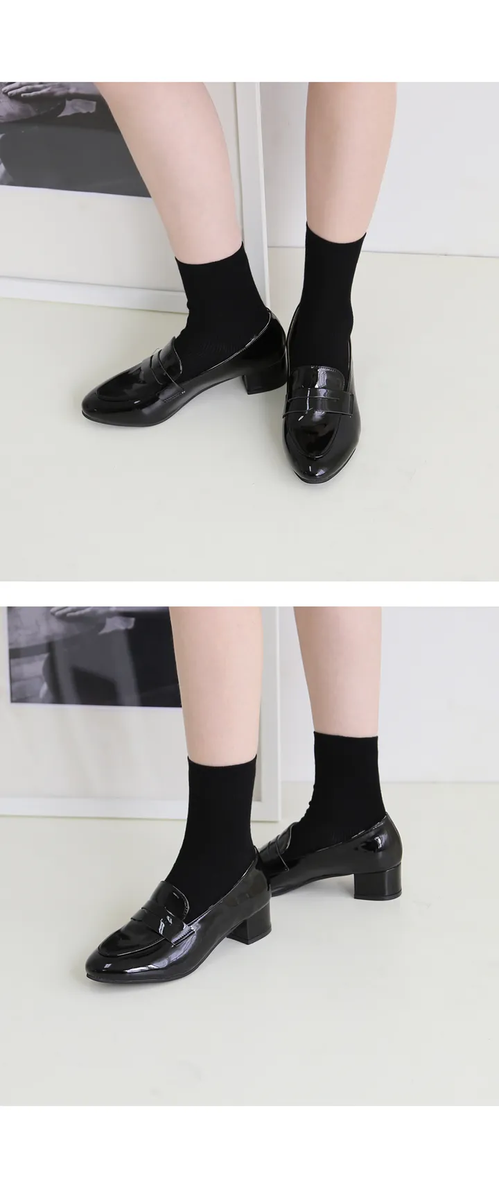[자체제작/당일발송] 모리스 베이직 4cm 통굽 페니로퍼 CK9004 상세 이미지 20