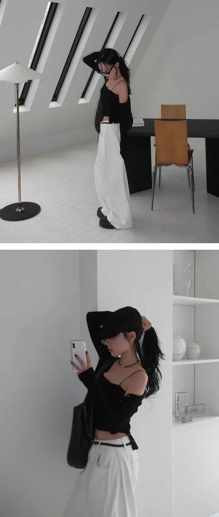 [NEW 봄버전🖤/모델극찬/기장선택] 사이드 스냅 3-way 와이드 코튼 핀턱 팬츠-4color 상세 이미지 9
