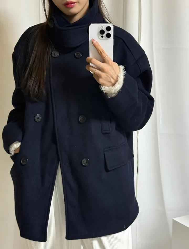 [모델소장] 발마칸더블모직하프코트 상세 이미지 6