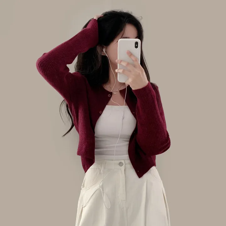 [🍇1만장 돌파!]퍼스널 로즈 캐시울 니트 가디건 - 5color 상세 이미지 8