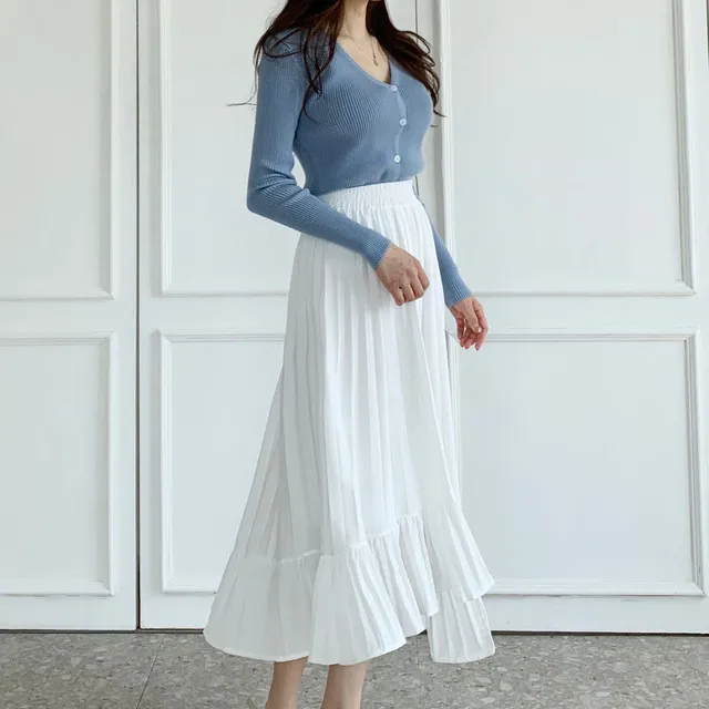 [묶음할인] 소프트 촉감 브이넥 글램핏 골지 가디건 ﻿아이보리 베이지 블랙 연두 소라 핑크 연보라 와인 카키 겨자 에메랄드 개강룩 새내기룩 봄 벚꽃룩 꽃놀이룩 개강여신 상세 이미지 70