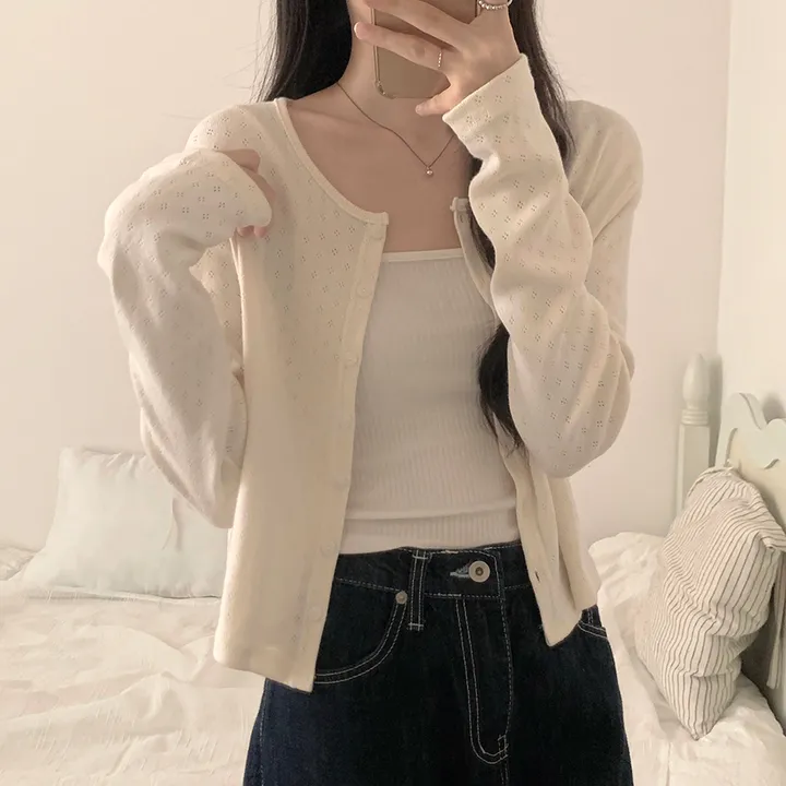 로로 펀칭 가디건 (8color) 상세 이미지 14