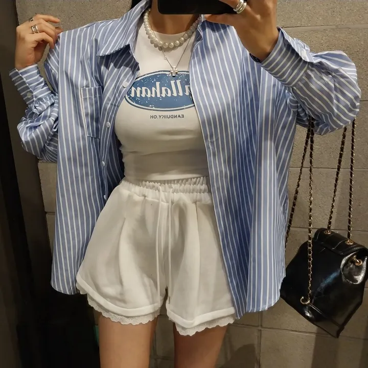 레이스 핀턱반바지(3단쭈리) 상세 이미지 5