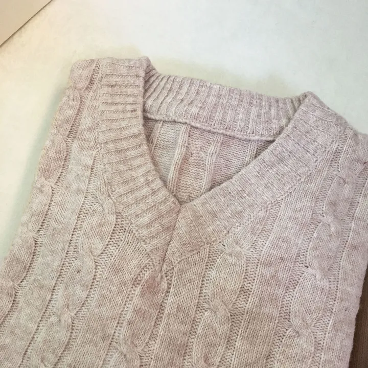 [컬러믹스,봄] 루즈핏 꽈배기 니트 / 봄가을, 매일입는 스프링 케이블 울니트 / 보카시 브이넥 오버핏 긴팔티 상세 이미지 68