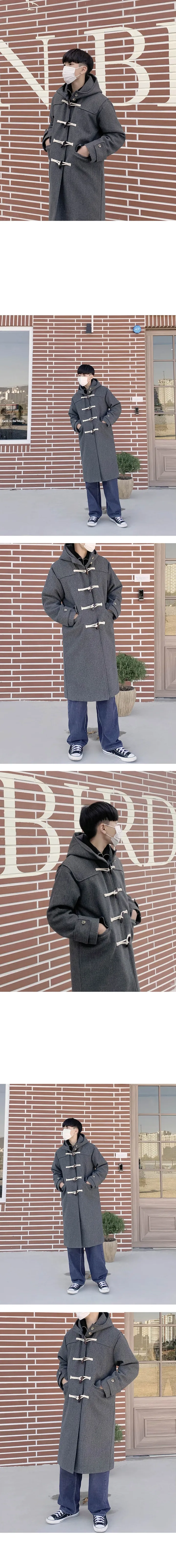 [MADE/울50%+누빔안감] 남녀공용, 라떼 후드 떡볶이 더플 롱코트(3 colors) 상세 이미지 21