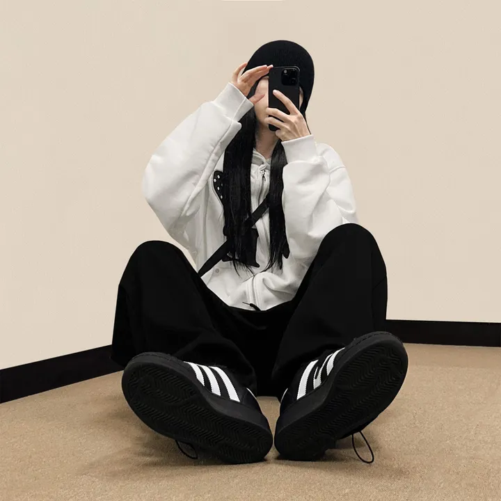 +)영상📷 [모델소장🖤] 러브 도트 패치 버튼 투웨이 후드집업 봄아우터 데일리 학생 빅사이즈 유니크 상세 이미지 6