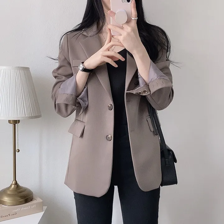 [어깨패드없는] 색감굿 3버튼 소매트임 싱글 자켓 상세 이미지 63