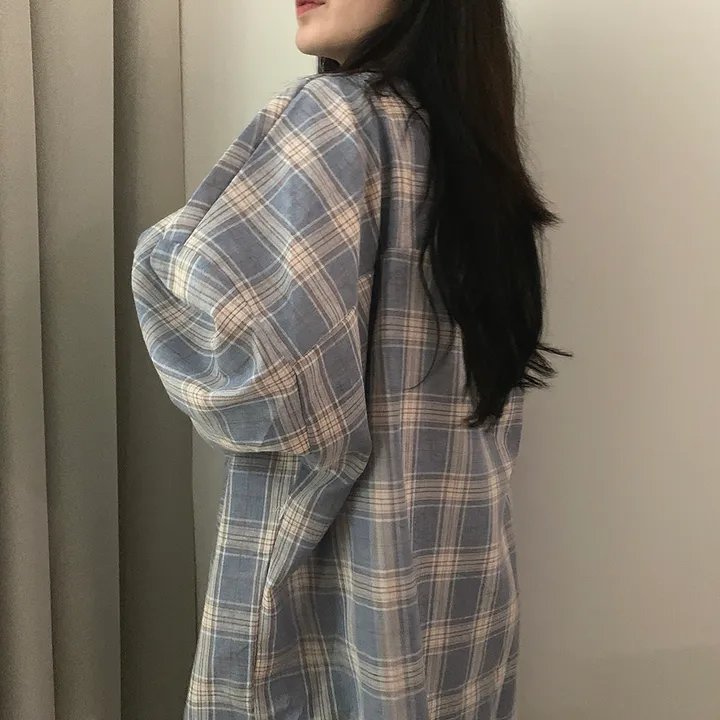 묶음할인🎈[오버핏🤍] 마가린 체크 오버 남방 상세 이미지 20