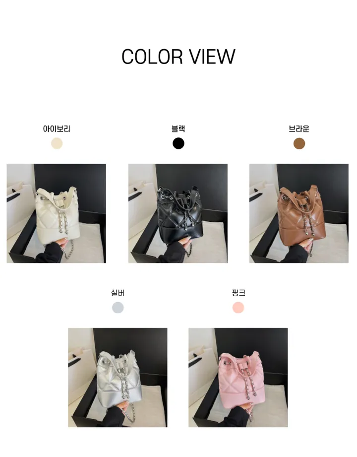 [당일출고🚀]묶음할인 3way 데일리 퀄팅 미니 복조리백 데일리 룩, 데이트, 여행, 학생, 직장인 패션백 상세 이미지 10