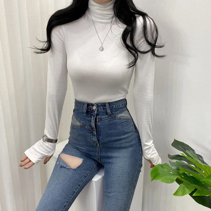 🚀당일발송🚀[묶음할인/8컬러] 가을 겨울 로하 워머 폴라 티셔츠 이너티 상세 이미지 5