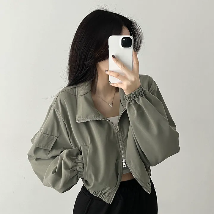 *봄신상*[아방핏!안감o 바람막이 항공점퍼 크롭점퍼] 솔로포켓투웨이집업자켓 상세 이미지 13