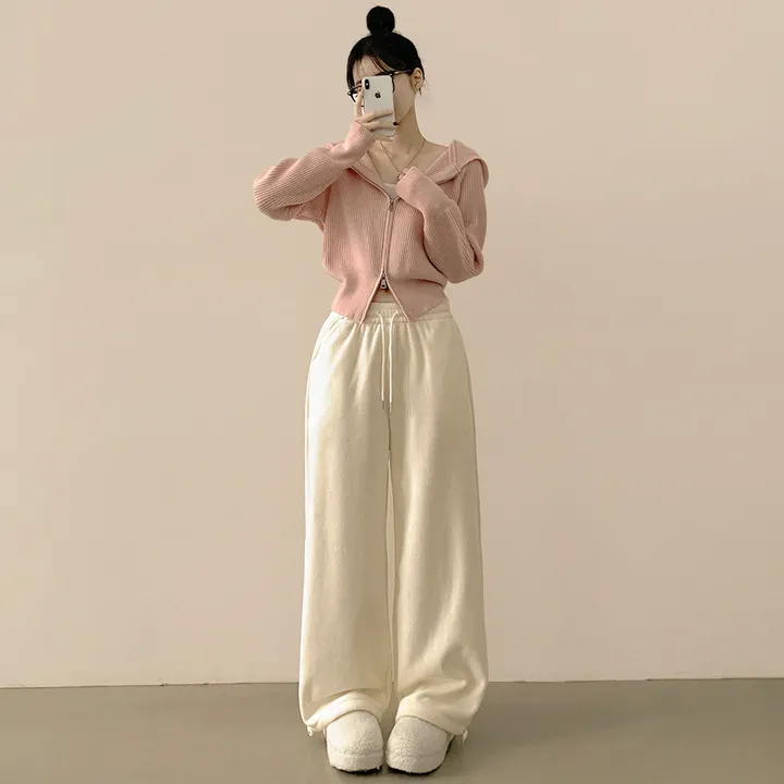 [왕도톰/한겨울까지!] 융기모 골덴 코듀로이 겨울 밴딩 스트링 와이드 트레이닝 롱팬츠 상세 이미지 14
