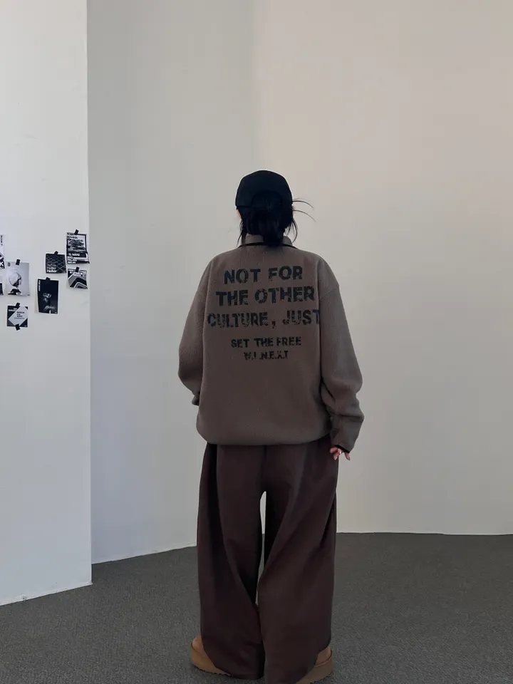 - 남녀공용 빈티지 크랙덤블 오버핏 후리스 - 상세 이미지 27