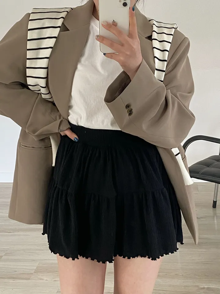 [25ss봄재진행🌷/44-99] 원버튼 오버핏 스트링 자켓 (3colors) / (대디자켓 박시자켓 빅사이즈자켓 봄자켓 허리스트링 패드자켓 오버자켓 보이핏자켓 ) 상세 이미지 17