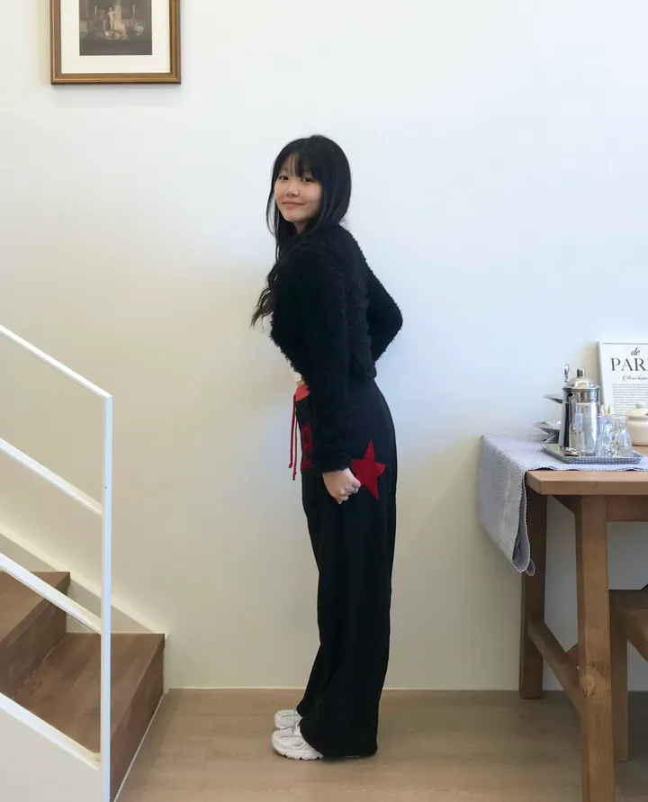 *주문폭주/유사품주의* ⭑⋰˚나인틴 스타 와이드 트레이닝 팬츠 상세 이미지 3