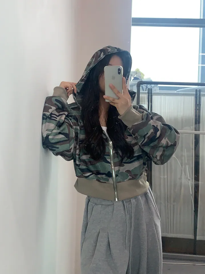 선착순특가 주말세일 당일발송/밀리터리 크롭 야상 기모안감집업 카모자켓 아우터 핏이 예술 간절기 빈티지 가을 상세 이미지 9